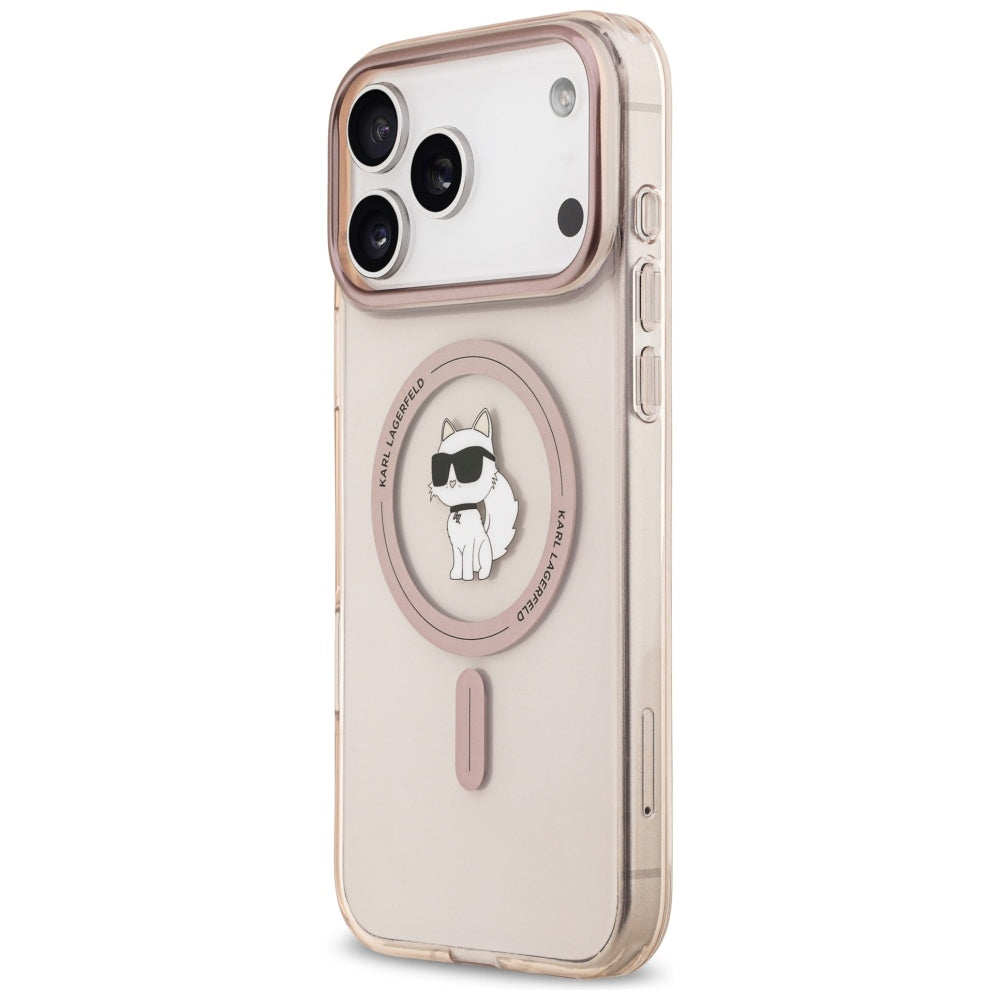 Futrola MagSafe za Apple iPhone 17 Pro Max, Karl Lagerfeld, IML Choupette, Roza