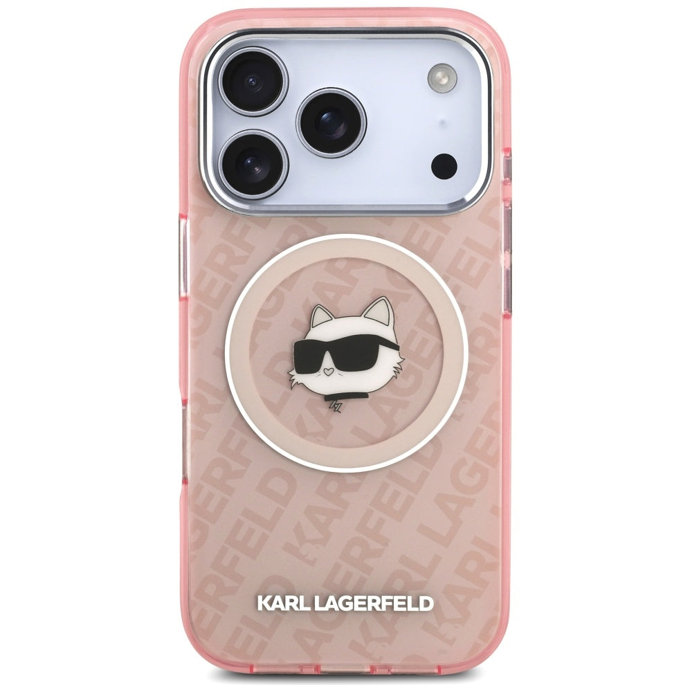 Futrola MagSafe za Apple iPhone 17 Pro Max, Karl Lagerfeld, IML Choupette`s Head, Roza