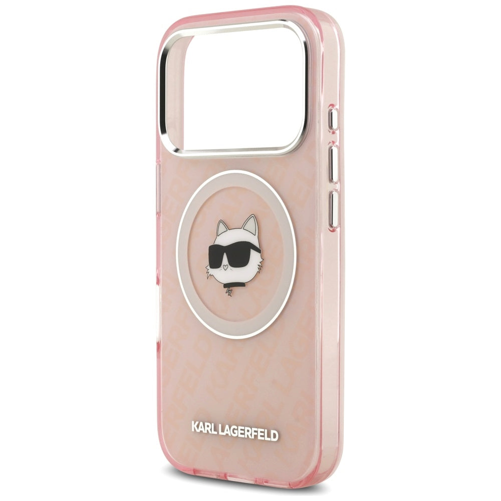 Futrola MagSafe za Apple iPhone 17 Pro Max, Karl Lagerfeld, IML Choupette`s Head, Roza