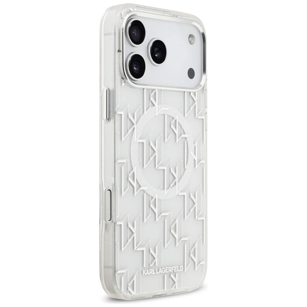 Futrola MagSafe za Apple iPhone 17 Pro Max, Karl Lagerfeld, IML KL Monogram, Bijela