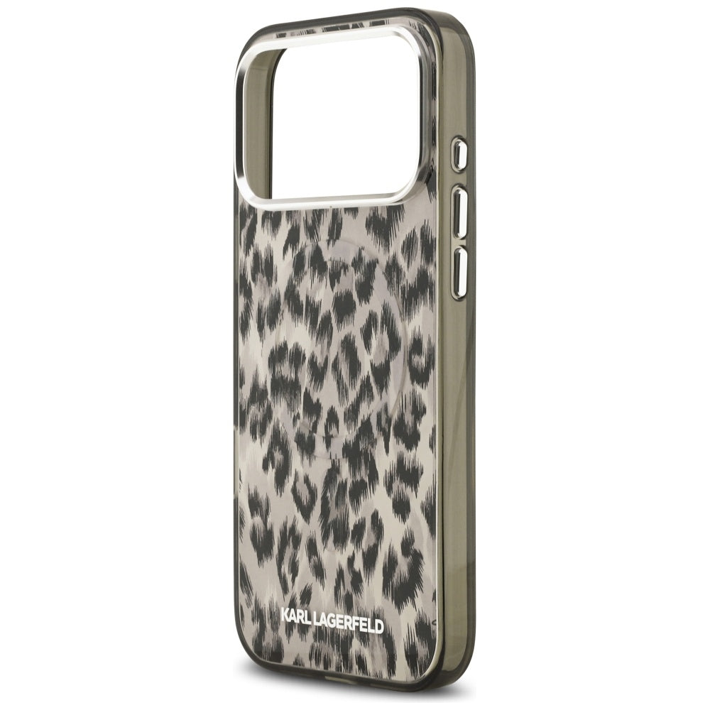 Futrola MagSafe za Apple iPhone 17 Pro Max, Karl Lagerfeld, IML Leopard uzorak, Smeđa