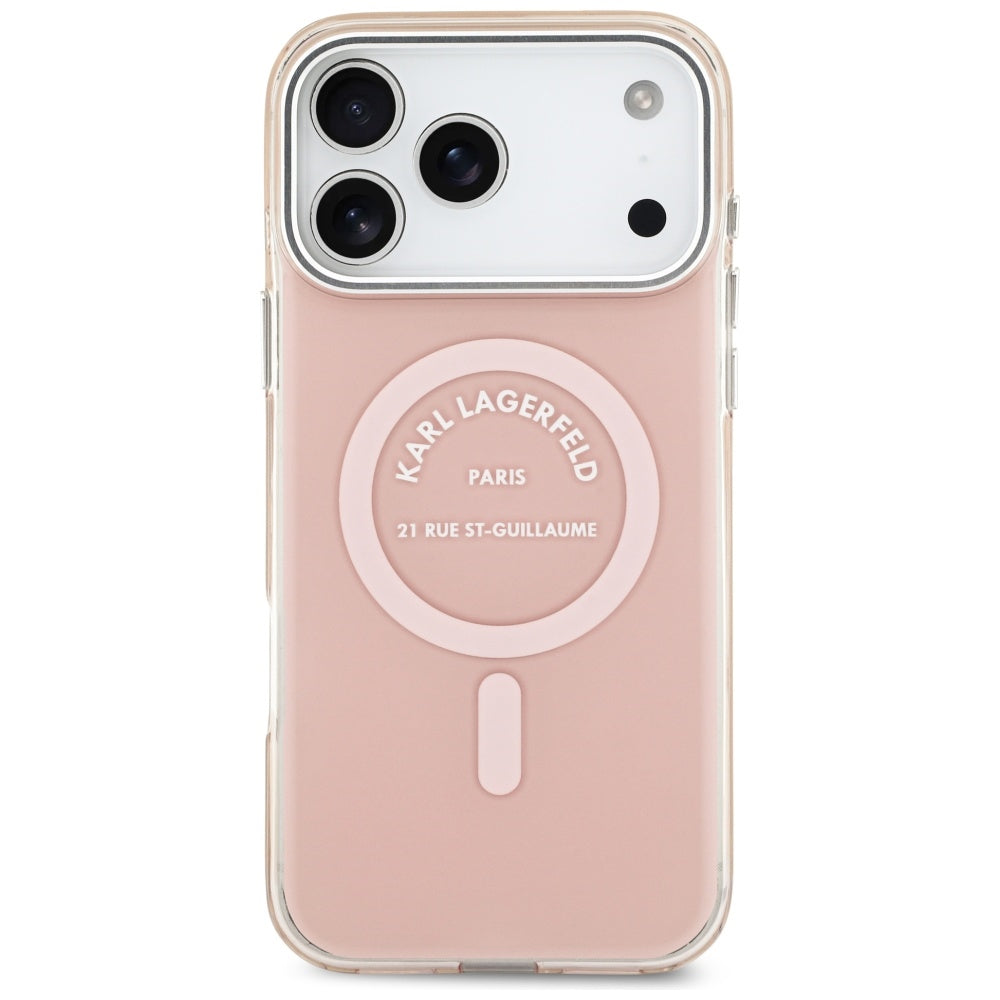 Futrola MagSafe za Apple iPhone 17 Pro Max, Karl Lagerfeld, IML Logo RSG, Roza
