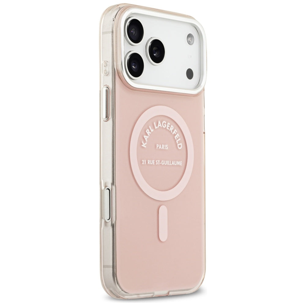 Futrola MagSafe za Apple iPhone 17 Pro Max, Karl Lagerfeld, IML Logo RSG, Roza