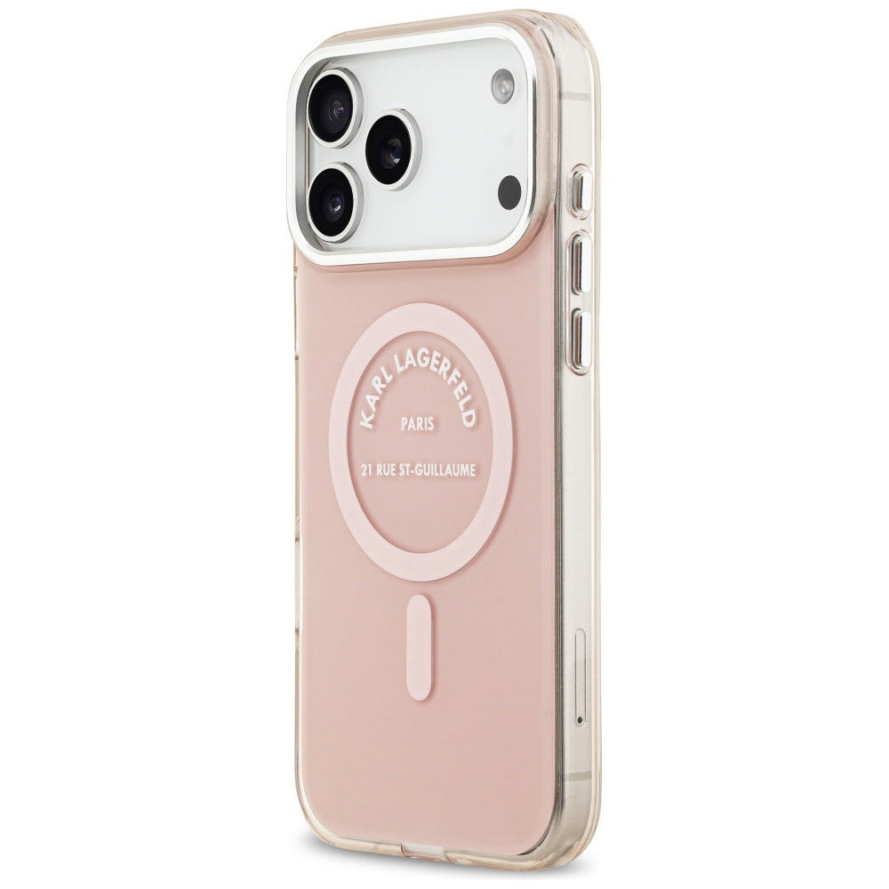 Futrola MagSafe za Apple iPhone 17 Pro Max, Karl Lagerfeld, IML Logo RSG, Roza