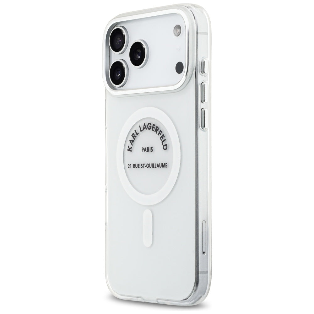 Futrola MagSafe za Apple iPhone 17 Pro Max, Karl Lagerfeld, IML Logo RSG, Prozirna