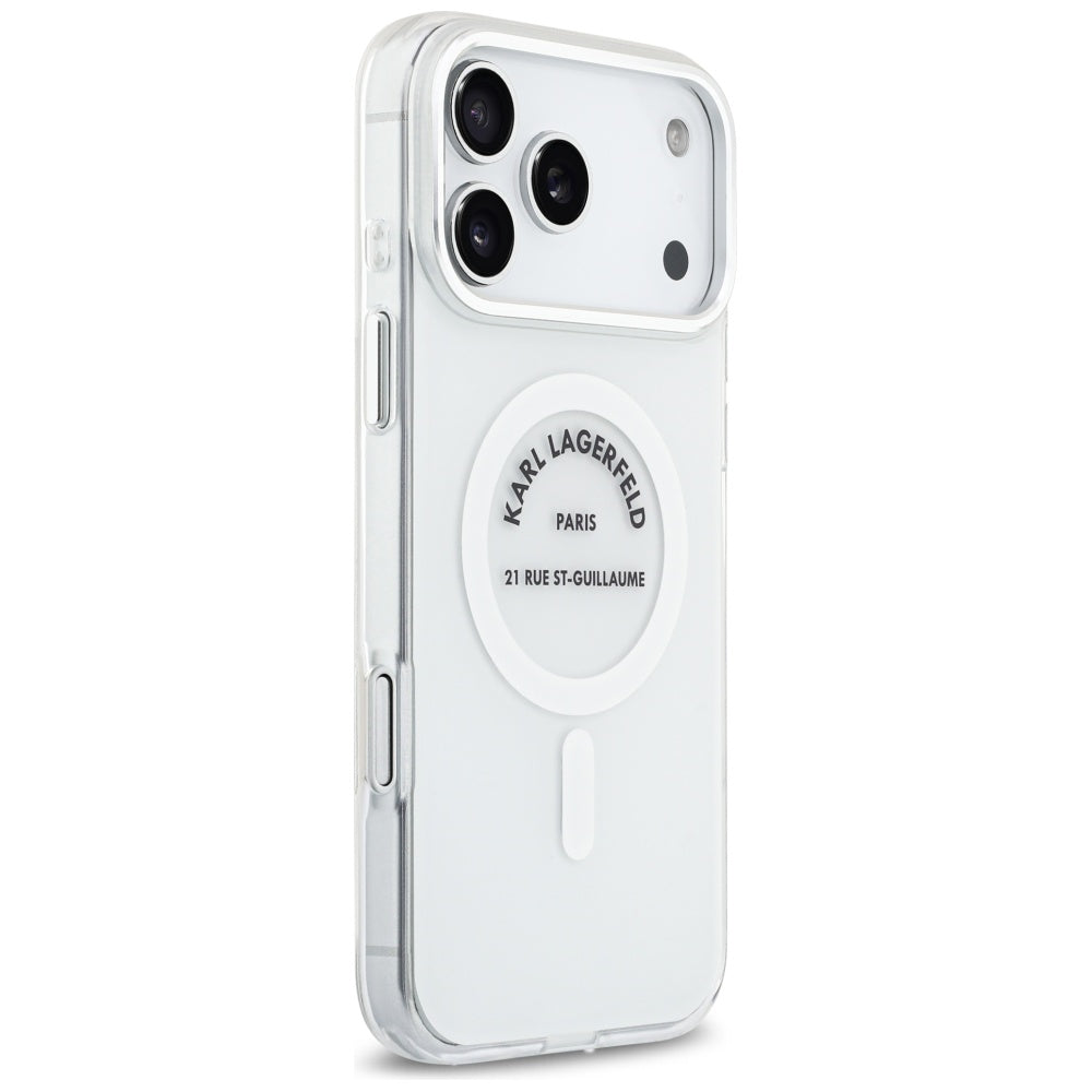 Futrola MagSafe za Apple iPhone 17 Pro Max, Karl Lagerfeld, IML Logo RSG, Prozirna