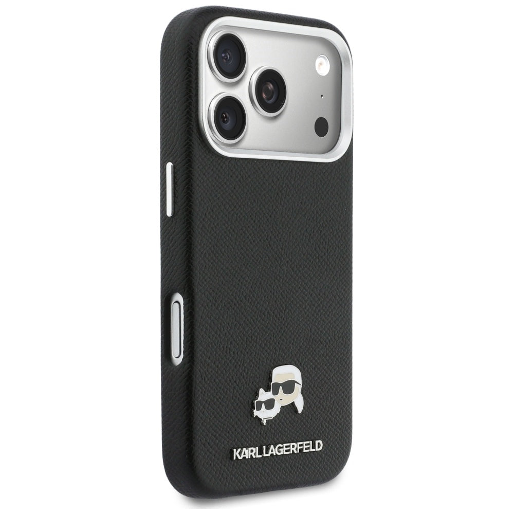 Futrola MagSafe za Apple iPhone 17 Pro Max, Karl Lagerfeld, Karl & Choupette Head's Pin, Crna