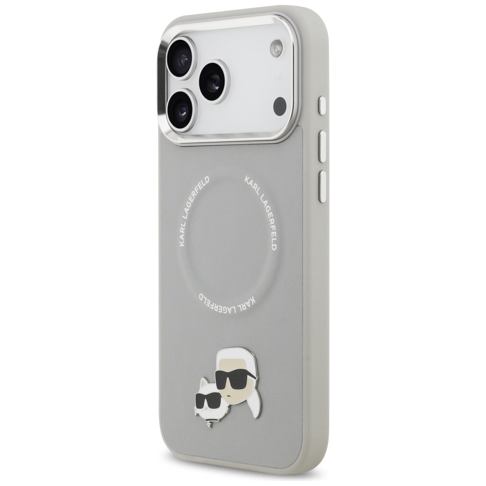 MagSafe futrola za Apple iPhone 17 Pro Max, Karl Lagerfeld, Karl & Choupette Pins, Siva