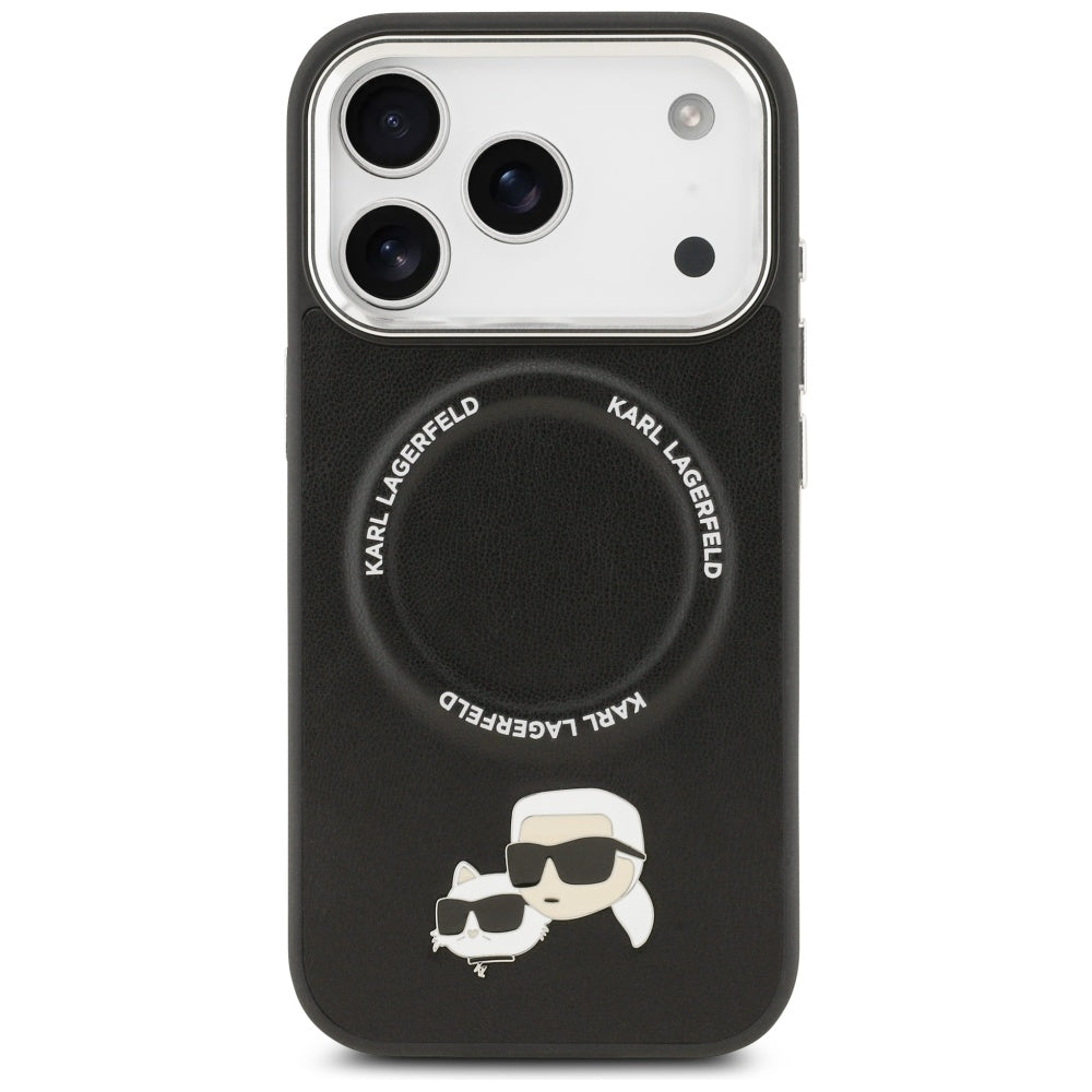 Futrola MagSafe za Apple iPhone 17 Pro Max, Karl Lagerfeld, Karl & Choupette Pins, Crna