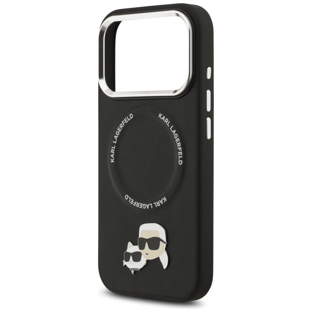 Futrola MagSafe za Apple iPhone 17 Pro Max, Karl Lagerfeld, Karl & Choupette Pins, Crna