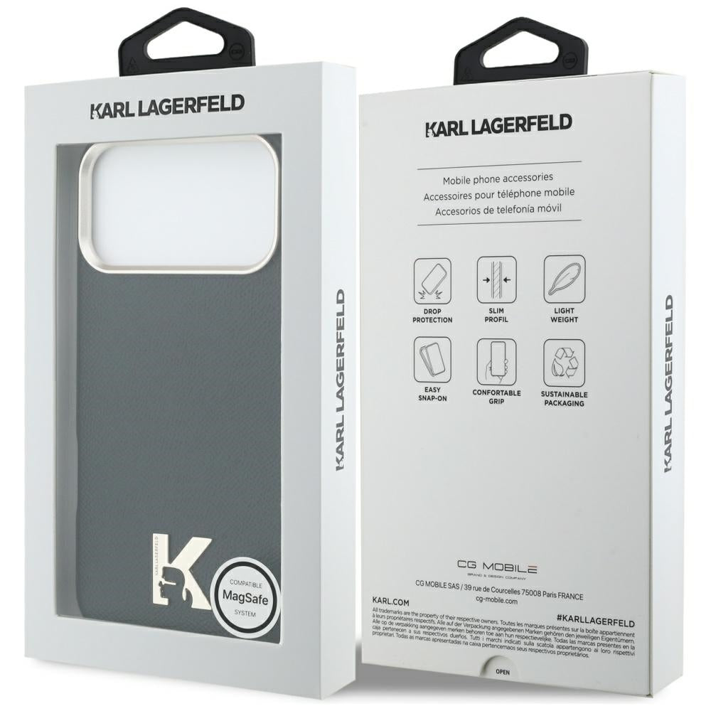 MagSafe futrola za Apple iPhone 17 Pro Max, Karl Lagerfeld, Karl Head Logo, Crna