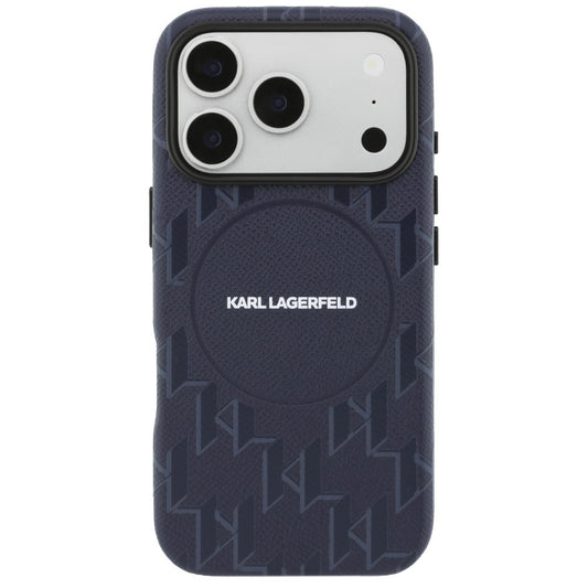 Futrola MagSafe za Apple iPhone 17 Pro Max, Karl Lagerfeld, KL Monogram Logo, Plava