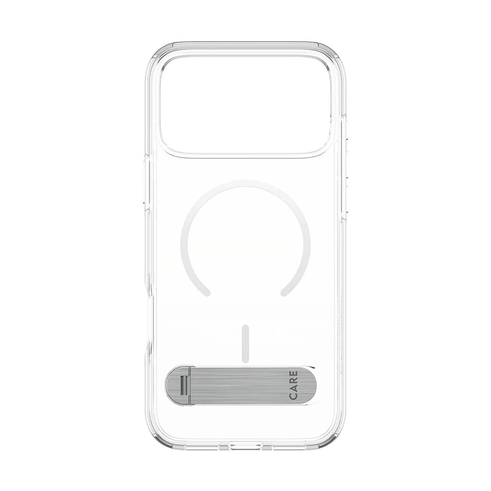 Futrola MagSafe za Apple iPhone 17 Pro Max, PanzerGlass, Care Feature Kickstand, Bijela Prozirna