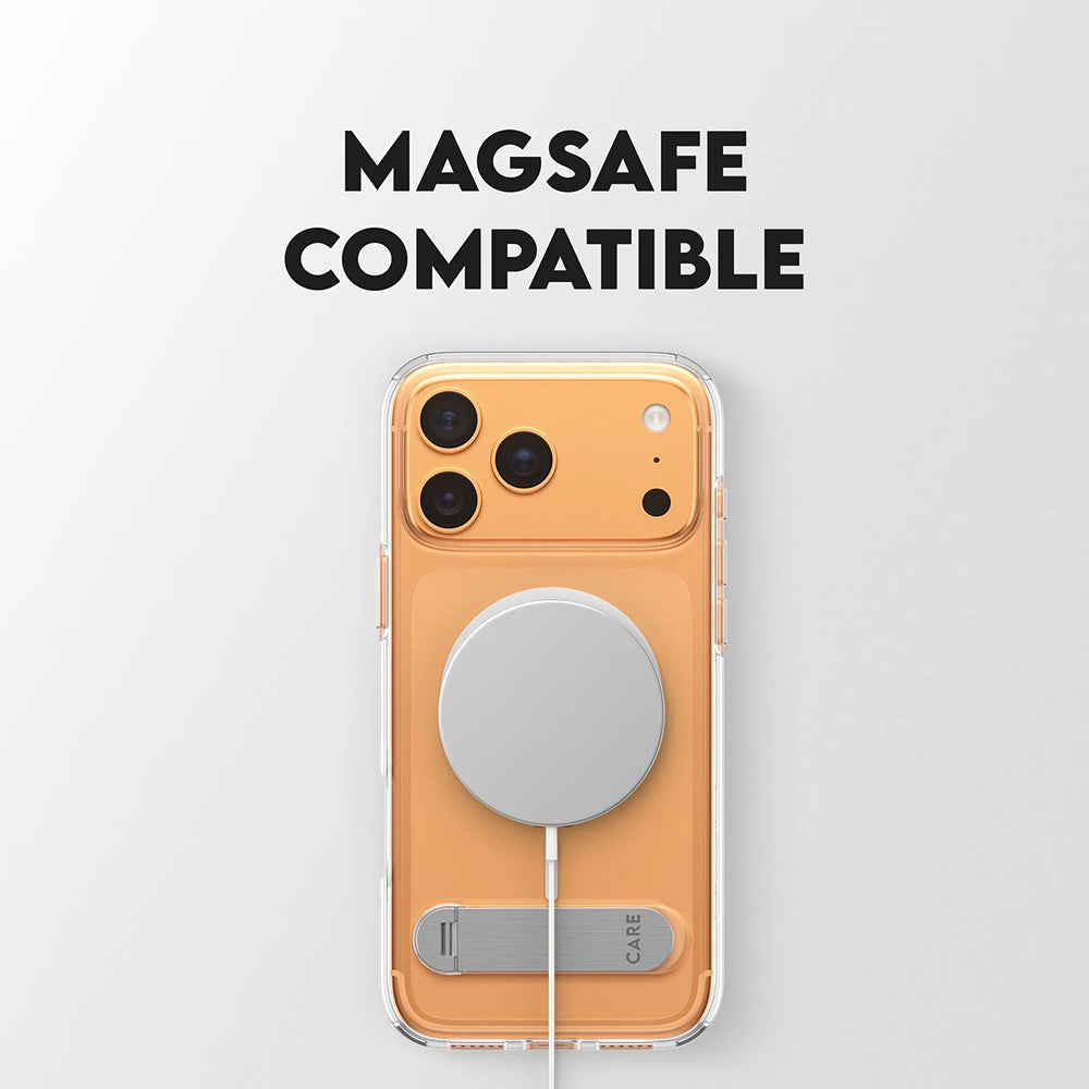 Futrola MagSafe za Apple iPhone 17 Pro Max, PanzerGlass, Care Feature Kickstand, Bijela Prozirna