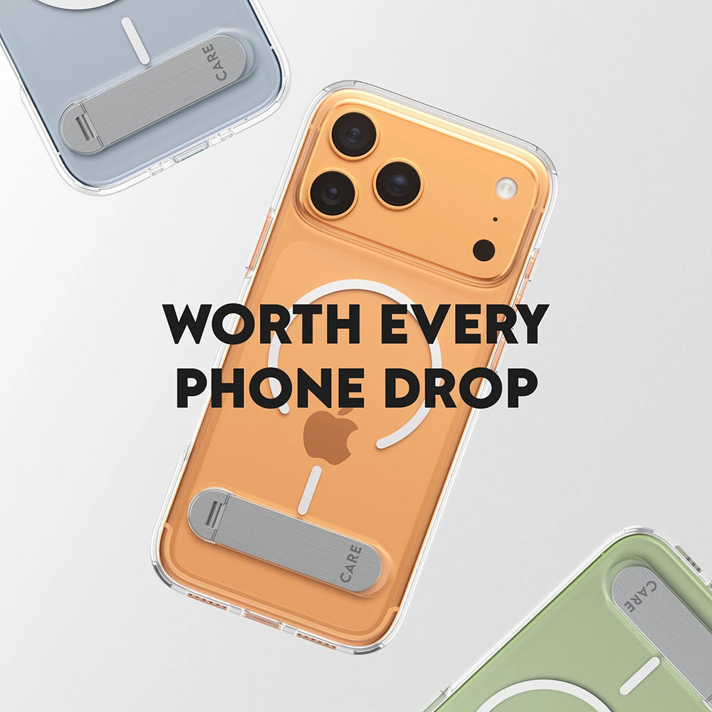 Futrola MagSafe za Apple iPhone 17 Pro Max, PanzerGlass, Care Feature Kickstand, Bijela Prozirna