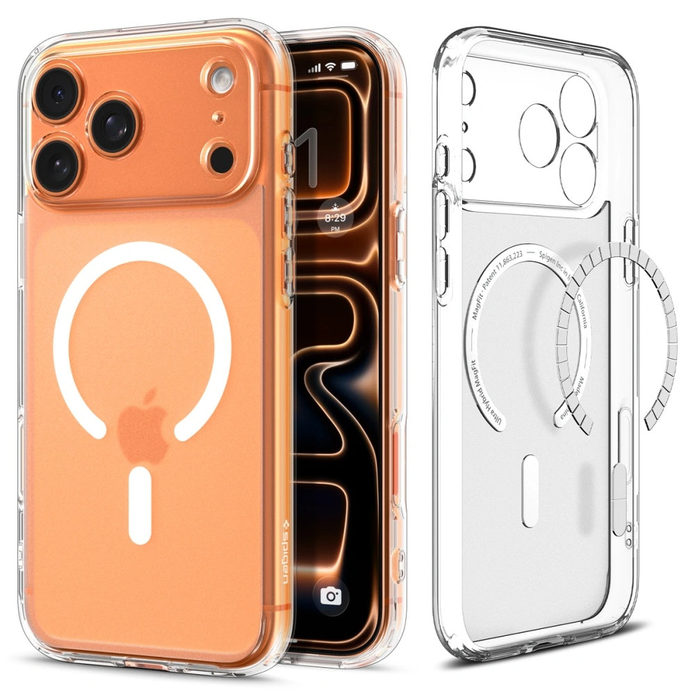 MagSafe maska za Apple iPhone 17 Pro Max, Spigen, Ultra Hybrid, Bijela Satenska ACS10286