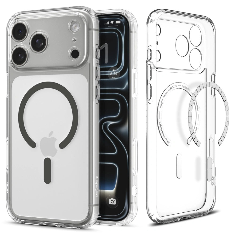 Futrola MagSafe za Apple iPhone 17 Pro Max, Spigen, Ultra Hybrid, Siva ACS10283