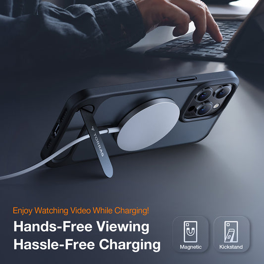 Husa MagSafe za Apple iPhone 17 Pro Max, Torras, Pstand, Prozirna