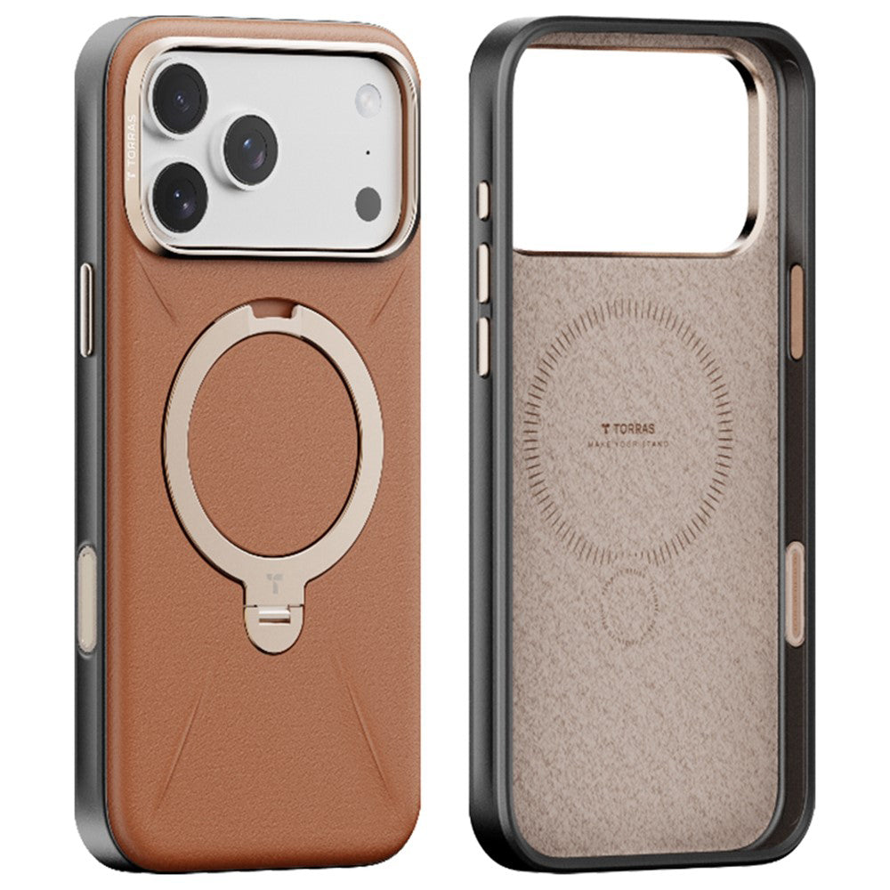 MagSafe futrola za Apple iPhone 17 Pro Max, Torras, QPRO Leather, smeđa