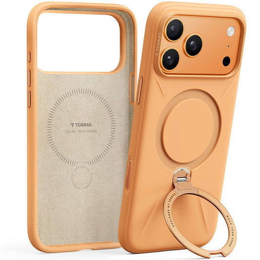 MagSafe futrola za Apple iPhone 17 Pro Max, Torras, QPRO Silicone, Narančasta