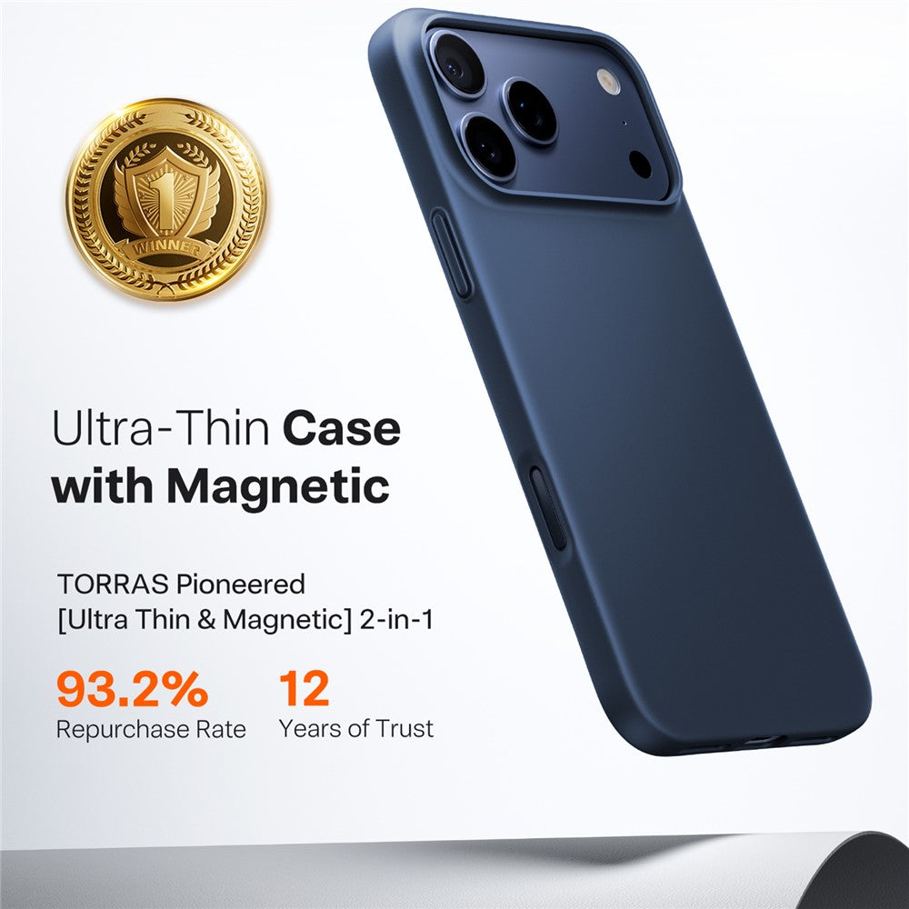 MagSafe futrola za Apple iPhone 17 Pro Max, Torras, SlimFit, Tamnoplava