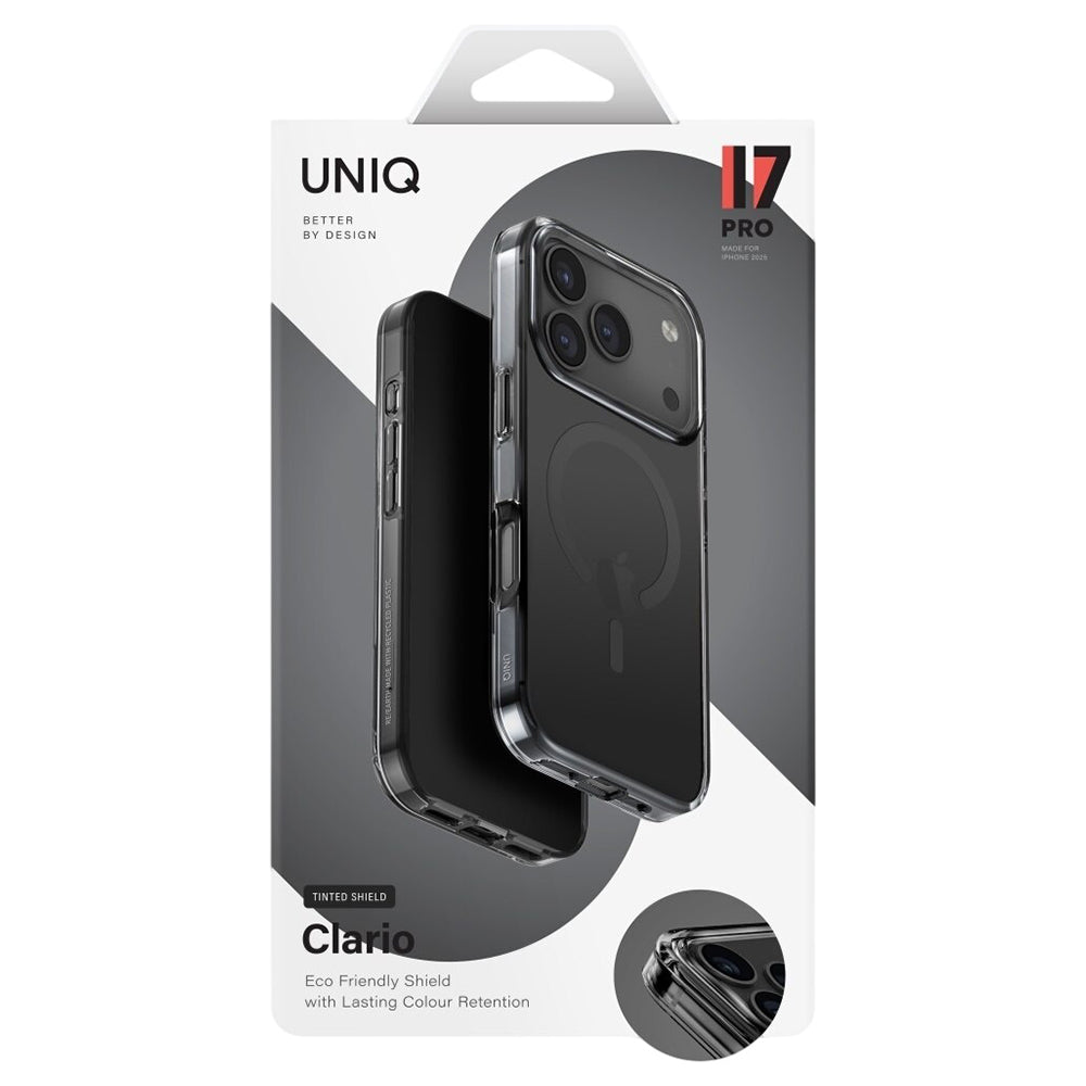 Futrola MagSafe za Apple iPhone 17 Pro Max, UNIQ, Clario MagClick, Crna