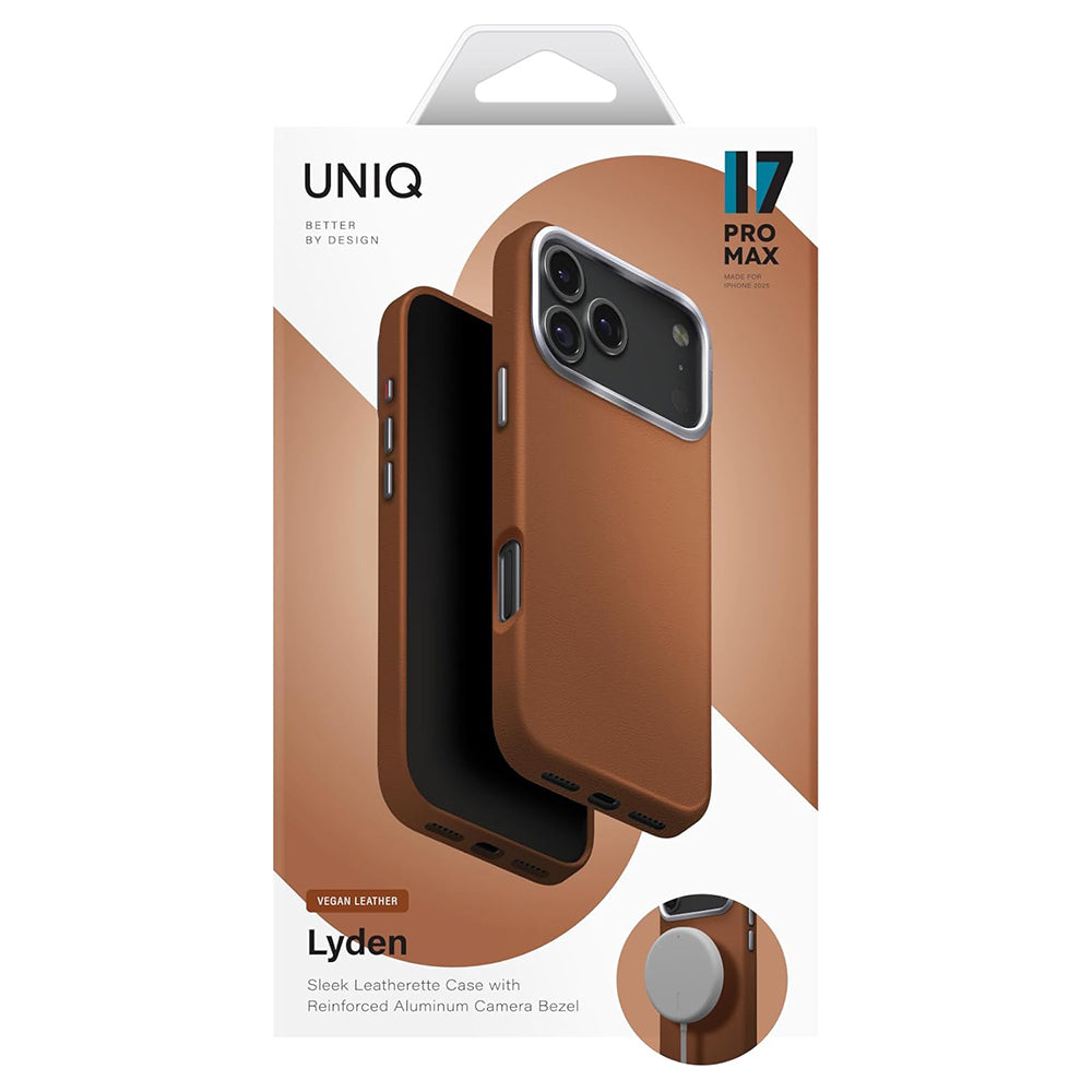 MagSafe futrola za Apple iPhone 17 Pro Max, UNIQ, Lyden Leatherette, Smeđa