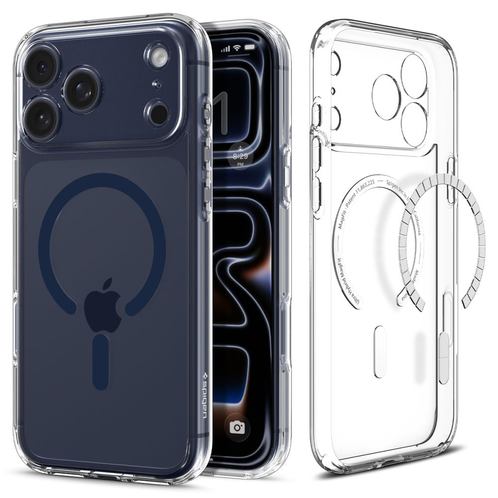MagSafe futrola za Apple iPhone 17 Pro, Spigen, Ultra Hybrid, Prozirno Mornarsko Plava ACS11111