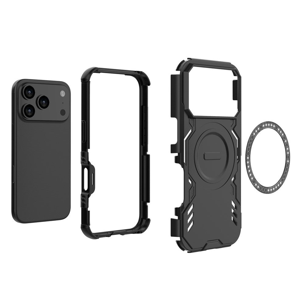 MagSafe futrola za Apple iPhone 17 Pro, Techsuit, ArmorMag, Crna