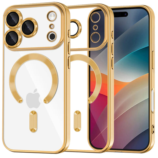 Husa MagSafe za Apple iPhone 17 Pro, Techsuit, Luxury Crystal, Zlatna