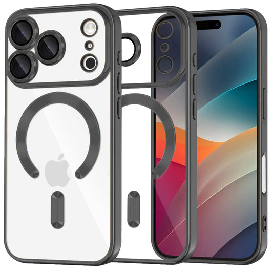 Husa MagSafe za Apple iPhone 17 Pro, Techsuit, Luxury Crystal, Crna