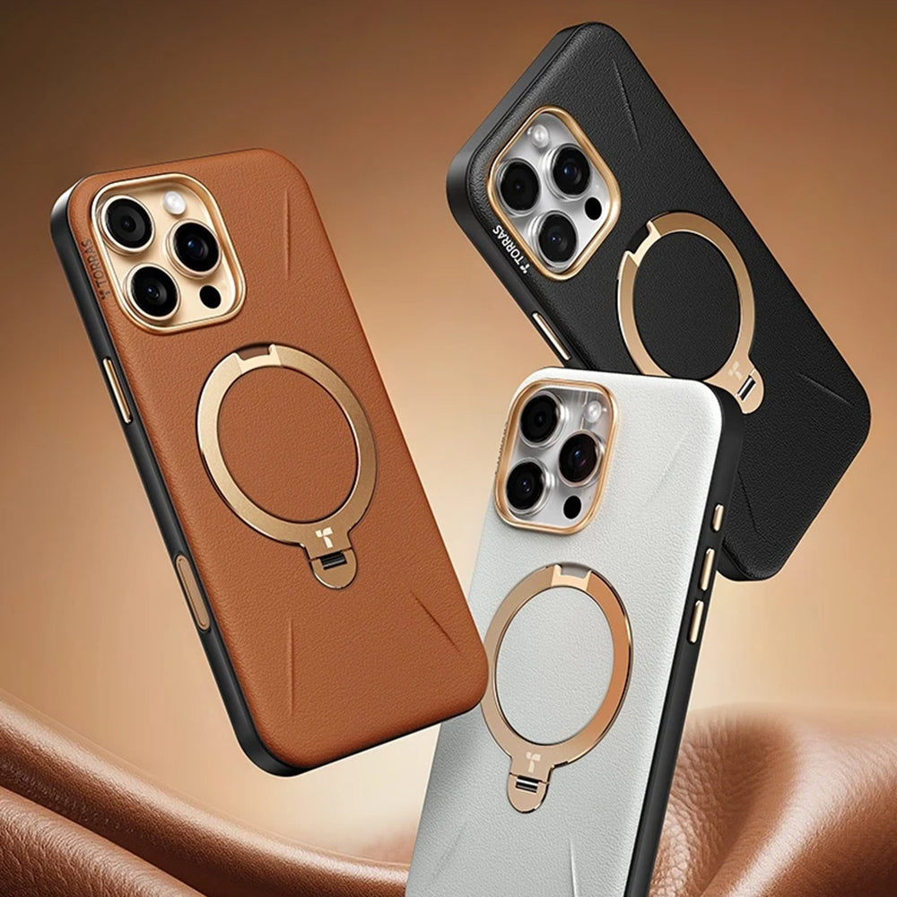 MagSafe futrola za Apple iPhone 17 Pro, Torras, QPRO Leather, smeđa
