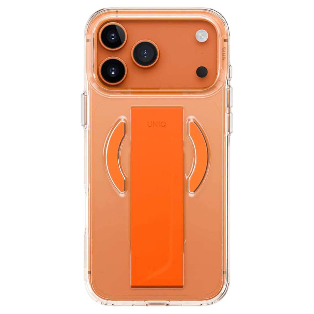 MagSafe futrola za Apple iPhone 17 Pro, UNIQ, Heldro Air MagClick, Prozirno Narančasta