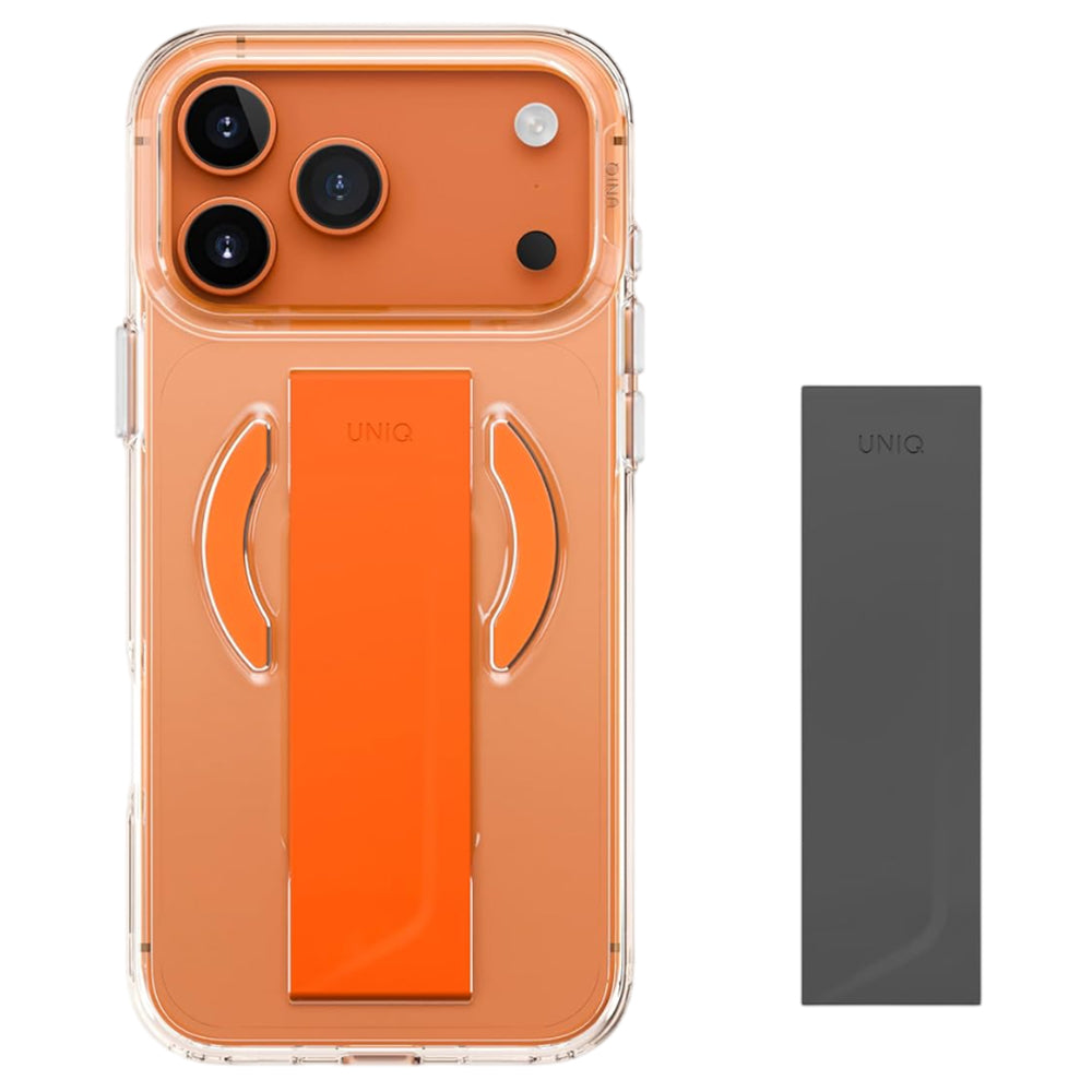 MagSafe futrola za Apple iPhone 17 Pro, UNIQ, Heldro Air MagClick, Prozirno Narančasta