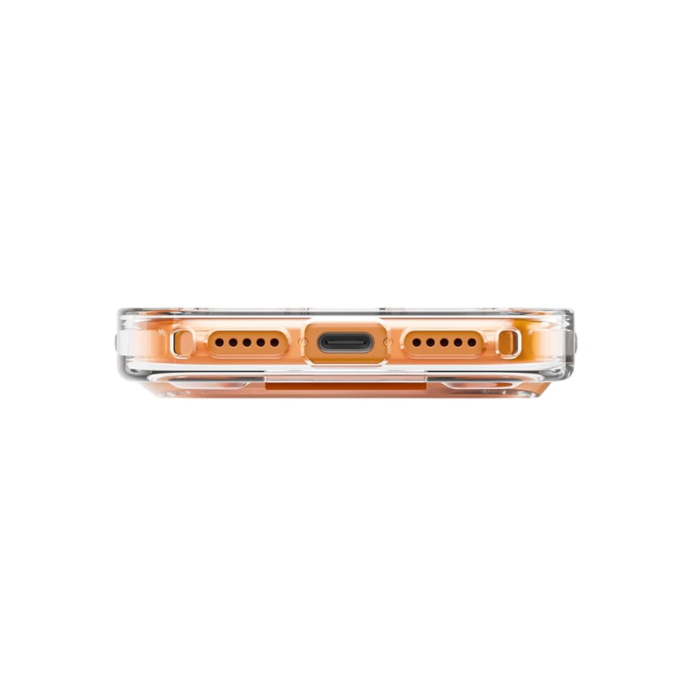 MagSafe futrola za Apple iPhone 17 Pro, UNIQ, Heldro Air MagClick, Prozirno Narančasta