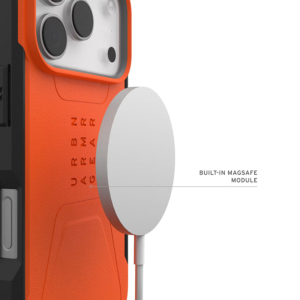 MagSafe maska za Apple iPhone 17 Pro, Urban Armor Gear, Civilian, Narančasta