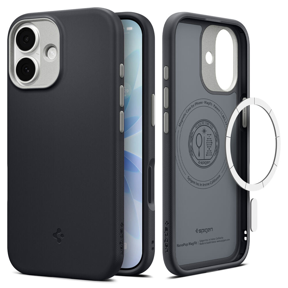 Futrola MagSafe za Apple iPhone 17, Spigen, Caseology Nano Pop, Crna ACS10366