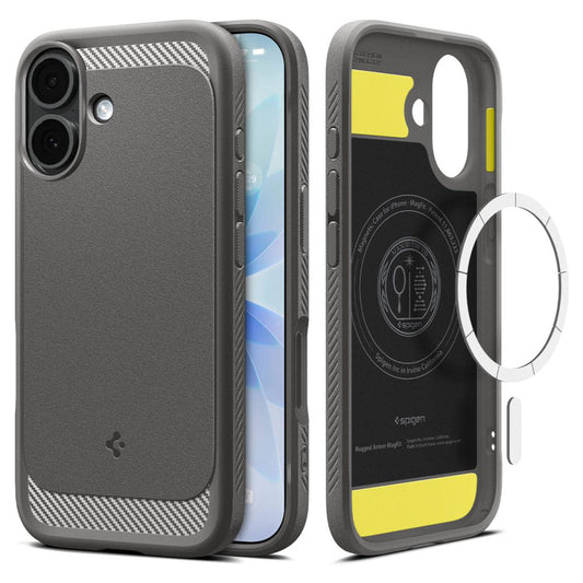 Futrola MagSafe za Apple iPhone 17, Spigen, Rugged Armor, Siva