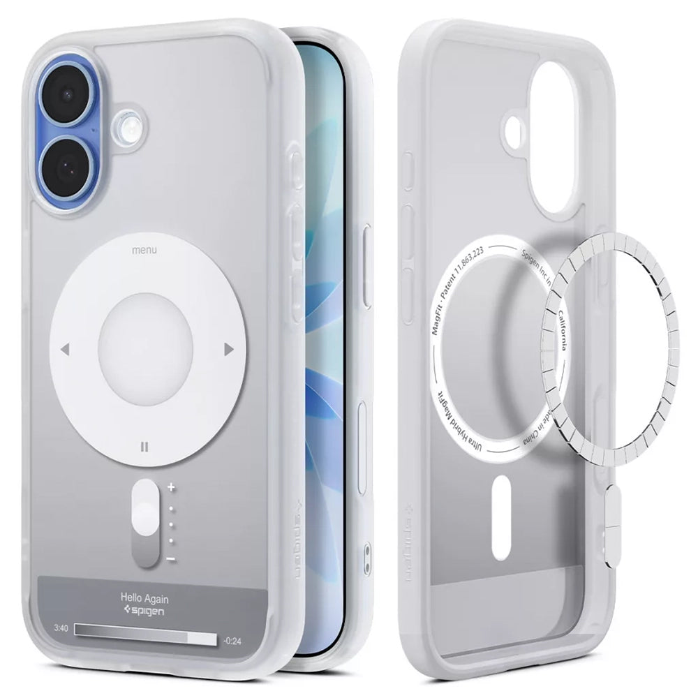 Futrola MagSafe za Apple iPhone 17, Spigen, Ultra Hybrid Classic, Srebrna