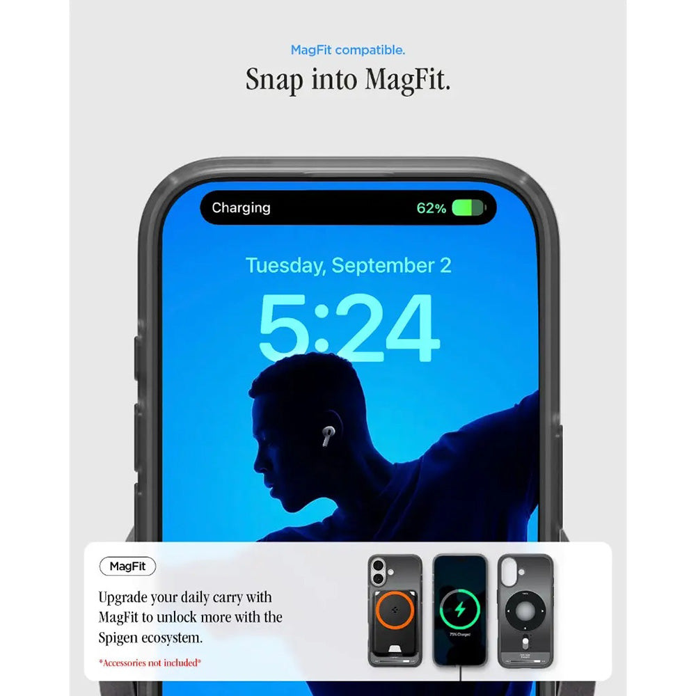 Futrola MagSafe za Apple iPhone 17, Spigen, Ultra Hybrid Classic, Crna
