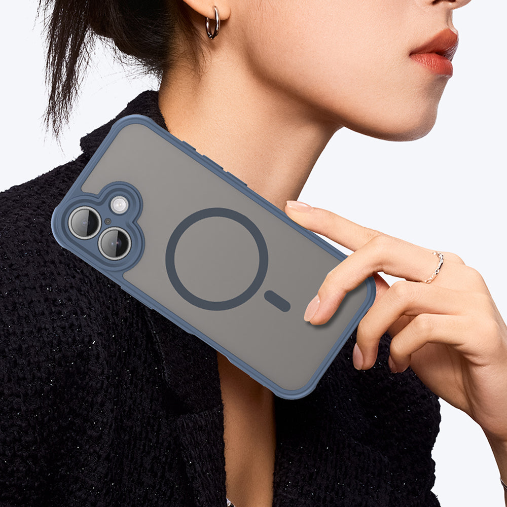 Futrola MagSafe za Apple iPhone 17, Techsuit, HaloFrost II, Tamnoplava