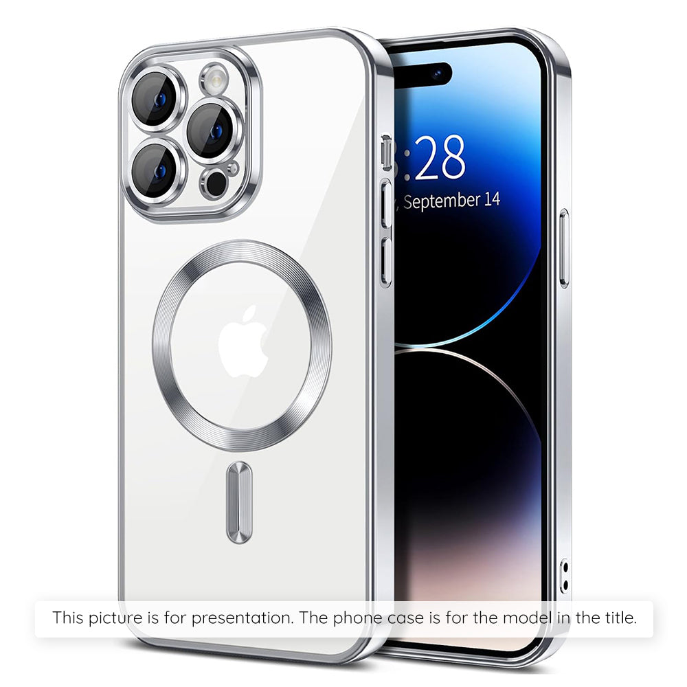 MagSafe futrola za Apple iPhone 17, Techsuit, Luxury Crystal, Srebrna