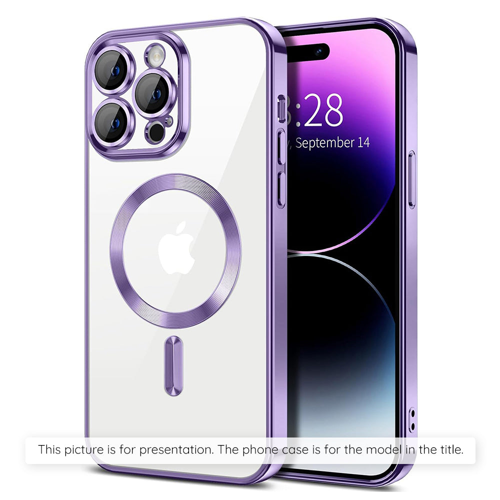 Husa MagSafe za Apple iPhone 17, Techsuit, Luxury Crystal, Svijetlo Ljubičasta