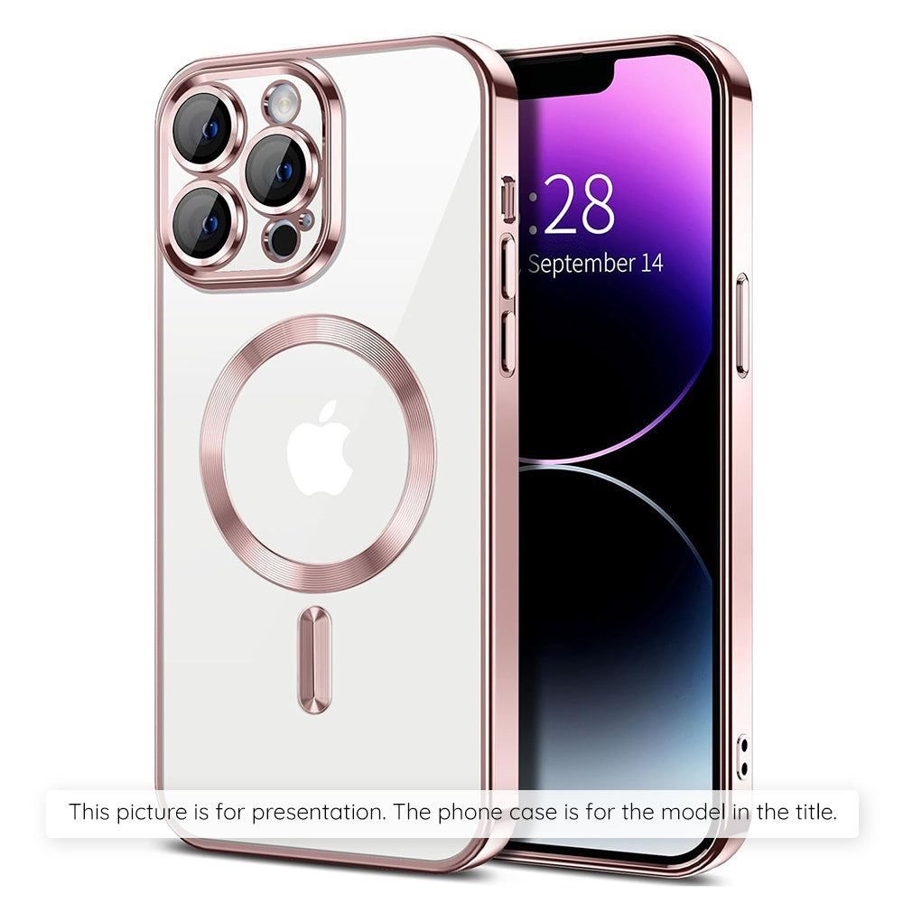 Husa MagSafe za Apple iPhone 17, Techsuit, Luxury Crystal, Roza