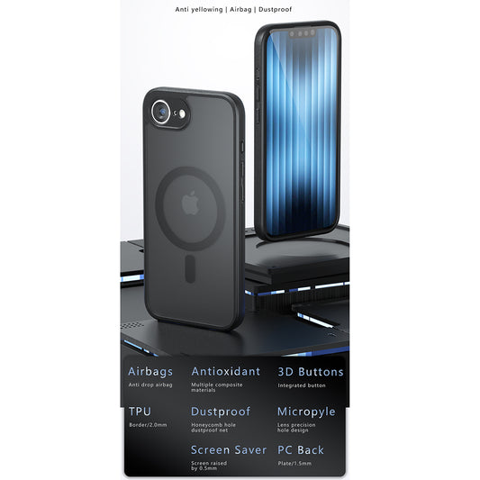 Futrola MagSafe za Apple iPhone 17, Techsuit, PureFrost, Crna