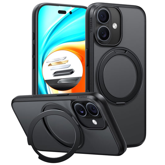 MagSafe futrola za Apple iPhone 17, Torras, Ostand Pro, Crna