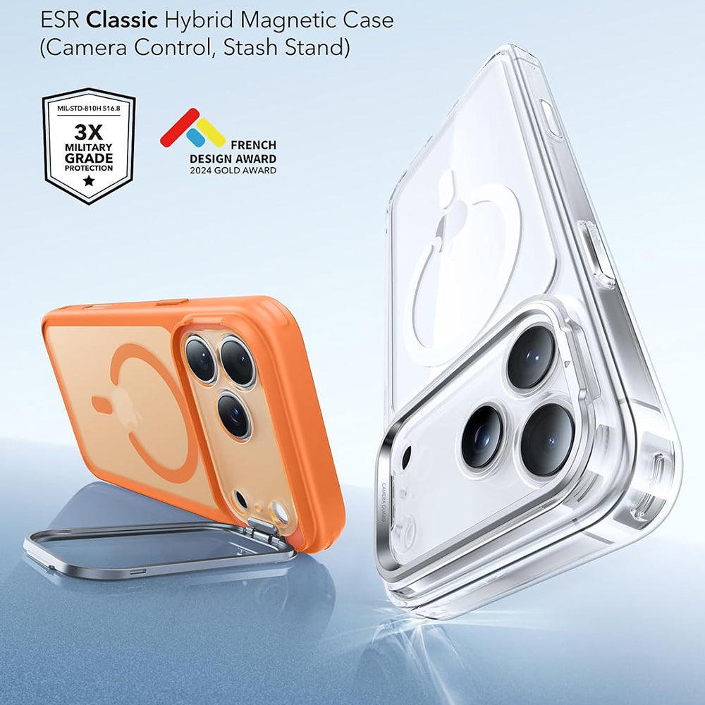 MagSafe futrola za Apple iPhone 18 Pro / 17 Pro, ESR, Classic Hybrid Kickstand, Narančasta Satinirana