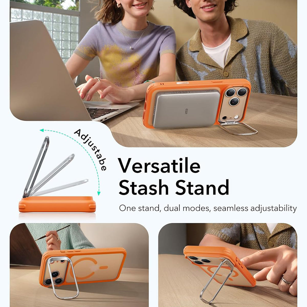 MagSafe futrola za Apple iPhone 18 Pro / 17 Pro, ESR, Classic Hybrid Kickstand, Narančasta Satinirana