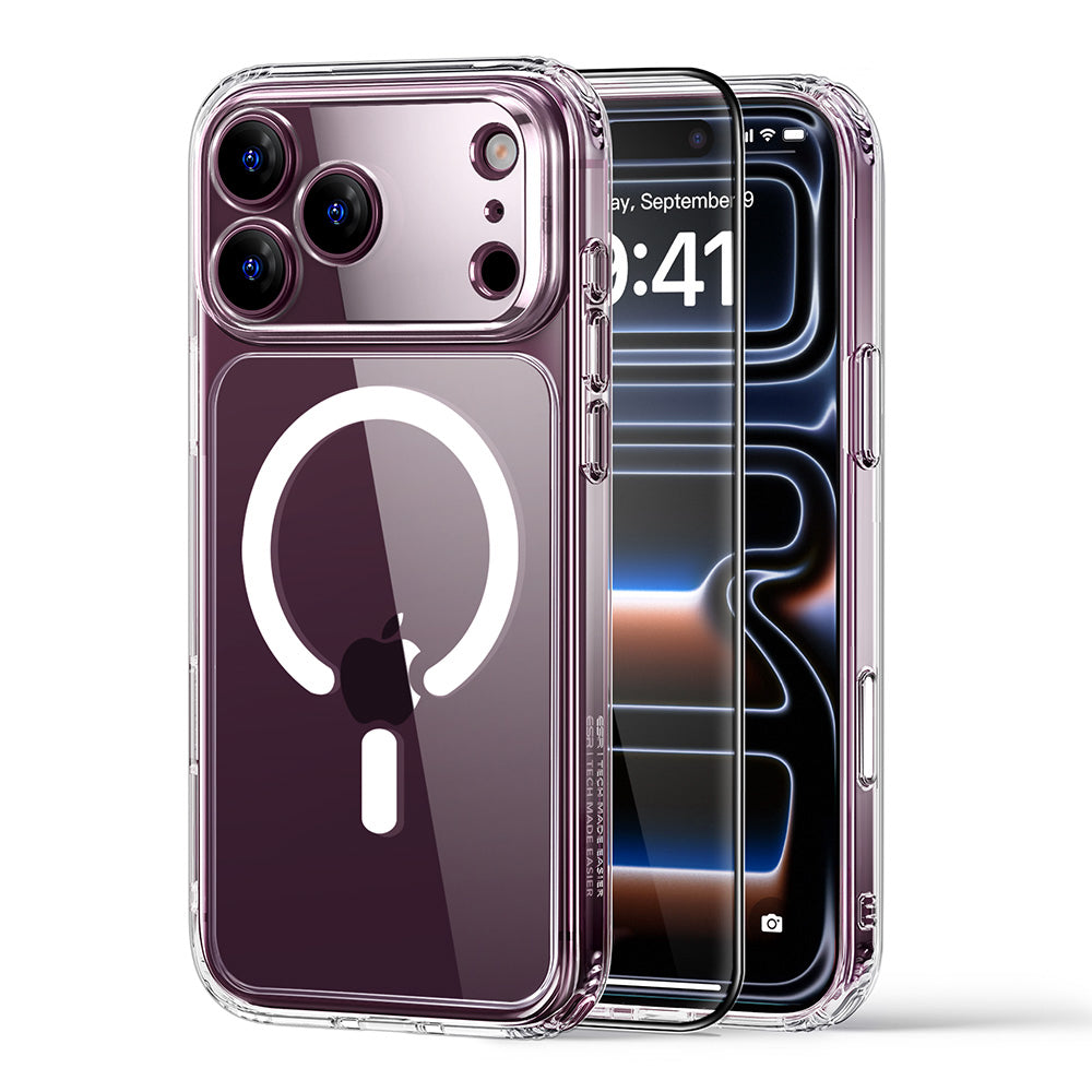 MagSafe futrola za Apple iPhone 18 Pro / 17 Pro, ESR, Classic Hybrid sa zaštitnikom ekrana, Prozirna