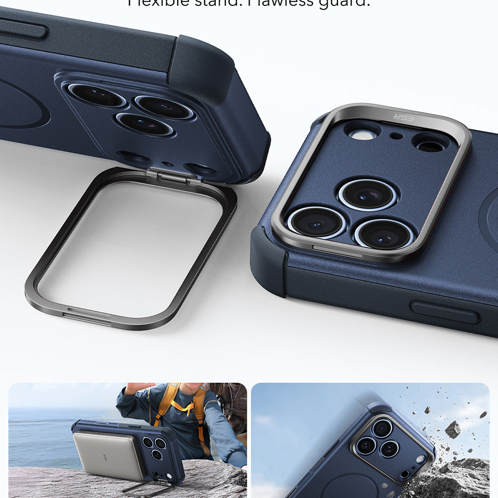 MagSafe futrola za Apple iPhone 18 Pro / 17 Pro, ESR, Cyber Armor Kickstand, Plava